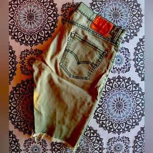 Levi Strauss 511 Cut-Off shorts - Size:32 - Faded Green